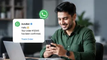 Customer receiving a WhatsApp order confirmation message